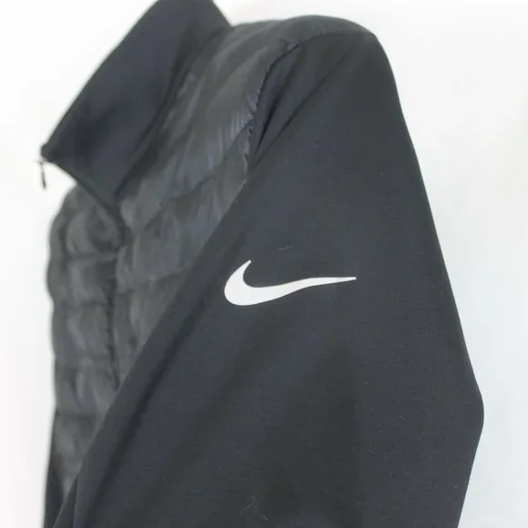 NIKE GOLF AEROLOFT Black Puffer Jacket Coat Woman Size XL Full Zipper Front L/S - Picture 7 of 14